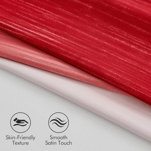 MIULEE Christmas Red and Grey Ombre Blackout Curtains 52x90 Inches, Pack of 2