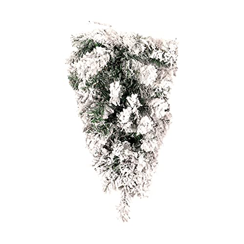 18-inch Snow Flocked Christmas Teardrop Swag with Berries and Pine Cones
