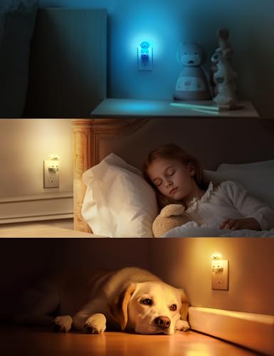 3D Puppy Plug-in LED Night Light with Dusk to Dawn Sensor & RGB Colors