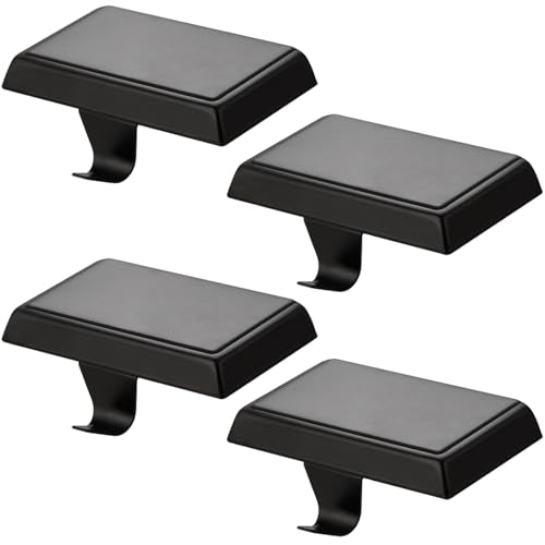 4-Pack Weighted Metal Christmas Stocking Holders for Mantel - Black