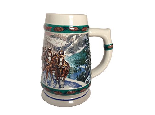 Budweiser 1993 Special Delivery Holiday Stein—Clydesdale Horse Collectible