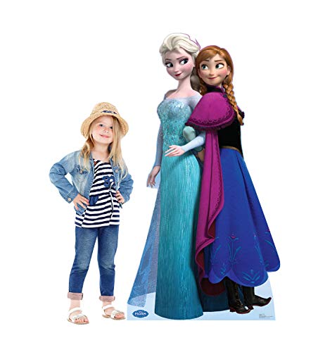 Life-Size Elsa and Anna Cardboard Cutout 37"W x 70"H Party Prop
