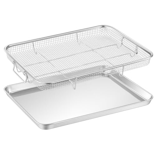 Stainless Steel Air Fryer Basket and Tray Set for Oven, 16" x 12"