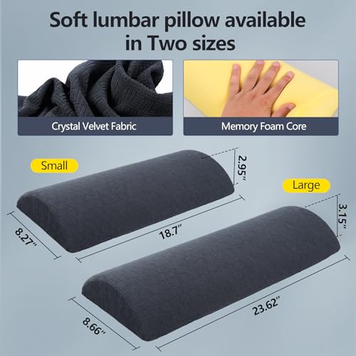 Memory Foam Lumbar Support Pillow for Lower Back Pain Relief