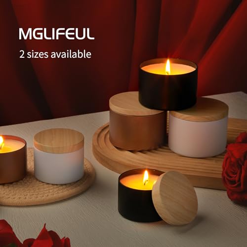4oz Black Candle Tins with Lids - 12 Pack for Candle Making