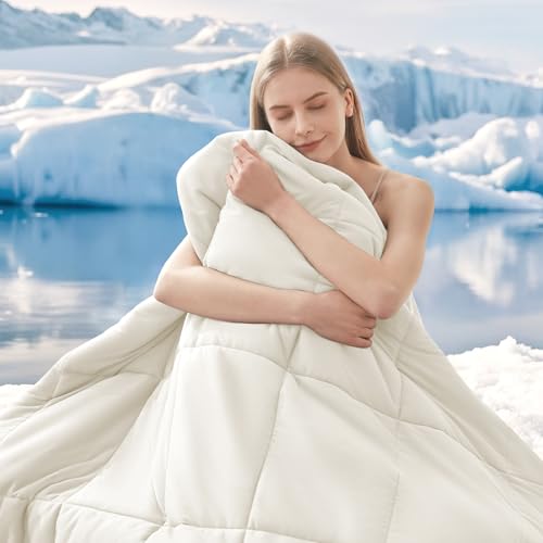 Cooling Comforter Queen Size - Lightweight Summer Blanket for Hot Sleepers