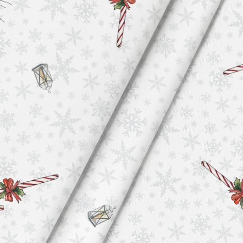 White Christmas Tablecloth 70x70 Inch Round Snowman Holiday Decor