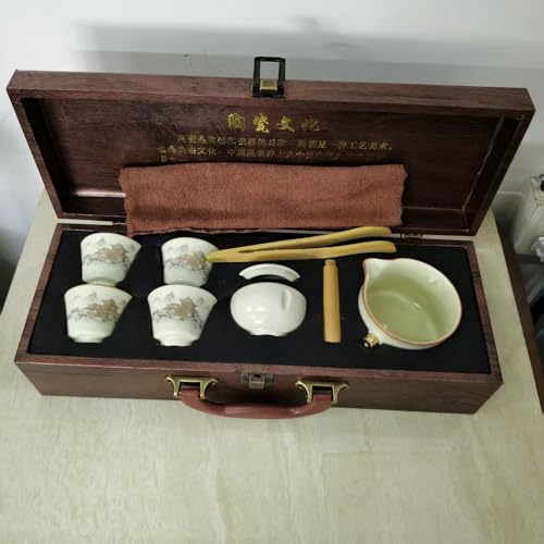 Grey-House Scizorito Chinese Kung Fu Tea Set – Semi-Automatic Tea Set Gift Edition