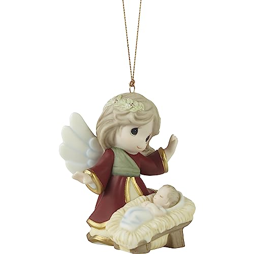 Precious Moments Angel Porcelain Ornament - Nativity Christmas Keepsake
