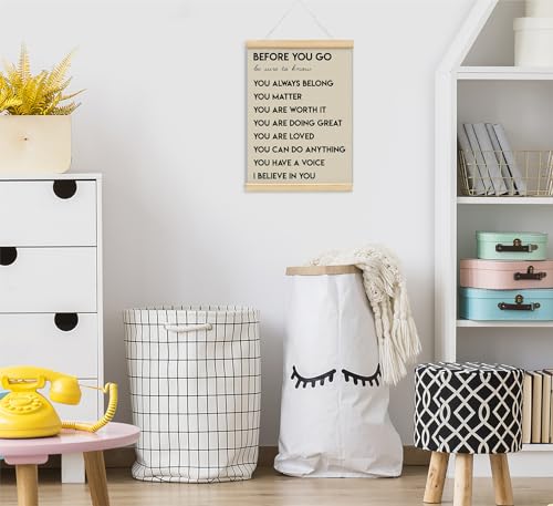 Positive Affirmations Wall Art 12x16 Inspirational Wooden Poster for Classroom and Office