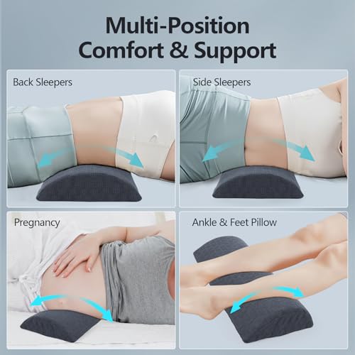 Memory Foam Lumbar Support Pillow for Lower Back Pain Relief