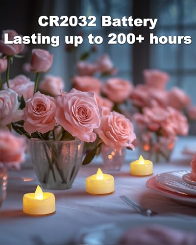 5plots Ivory Shell LED Tea Lights 12-Pack Battery Operated Flameless Candles