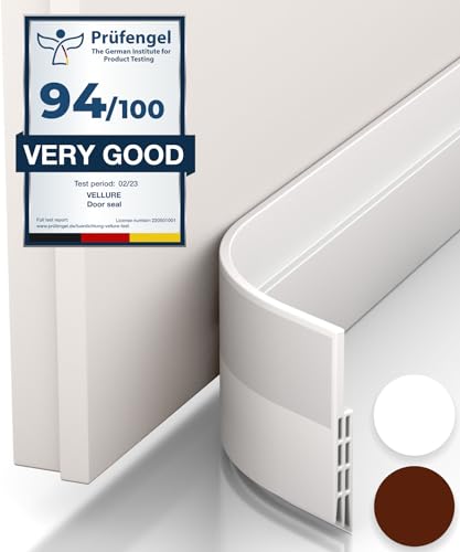 Door Draft Stopper for Bottom of Door - Adhesive Silicone Door Sweep (39 in)
