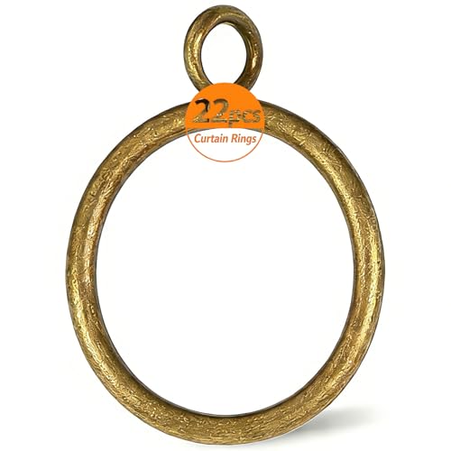 Metal Curtain Rings with Hooks, 1.5-Inch Drapery Rings Set - 52 Piece