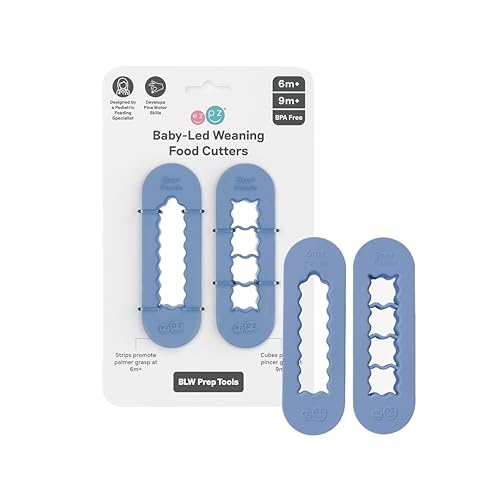 Baby-Led Weaning Food Cutters 2-Pack Indigo for Infant Meal Prep