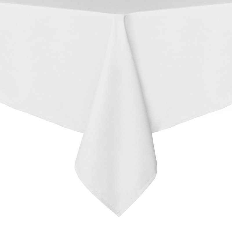 Obstal 210GSM Rectangle Table Cloth, Water Resistance Microfiber Tablecloth, Decorative Fabric Table Cover for Outdoor and Indoor Use (White,60x84 Inch)