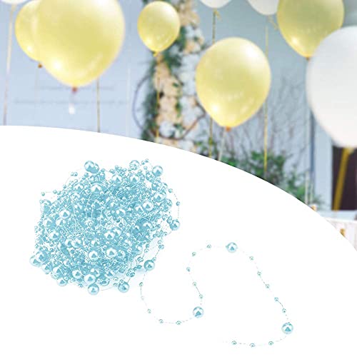 Beufee Blue Artificial Pearl String Beads Garland 10m Wedding Party Decor