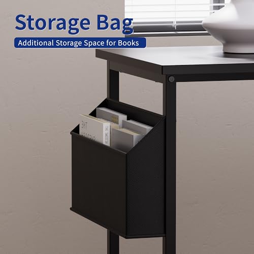 40-Inch L-Shaped Computer Desk with Reversible Shelves for Small Spaces