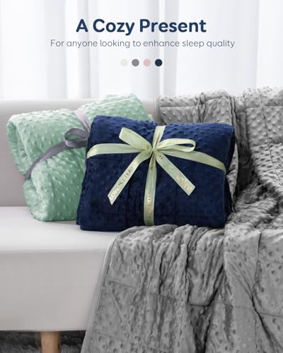 Kivik 20lb Sage Green Weighted Blanket Queen Size 60x80 for Adults