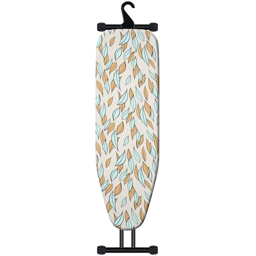 veiox Foldable Ironing Board 43x13 with Heat Resistant Cover and 7 Heights