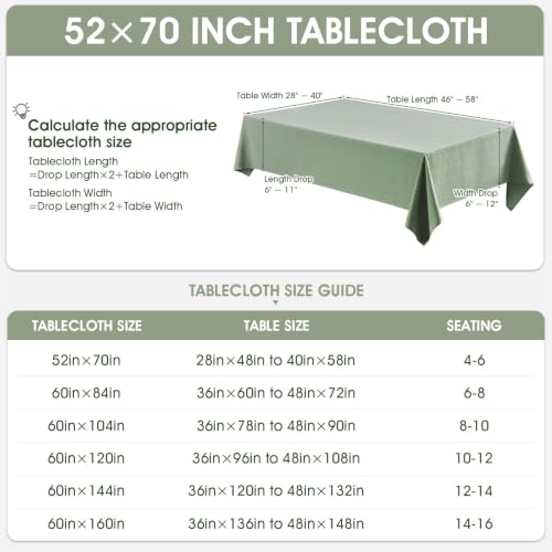 Waterproof Linen Textured Rectangular Tablecloth - Stain & Wrinkle Resistant