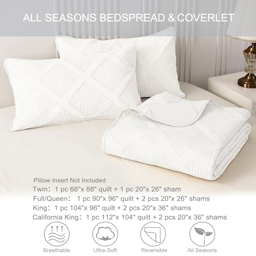 Exclusivo Mezcla King Size Quilt Set - Soft Lightweight Bedspread with 2 Shams
