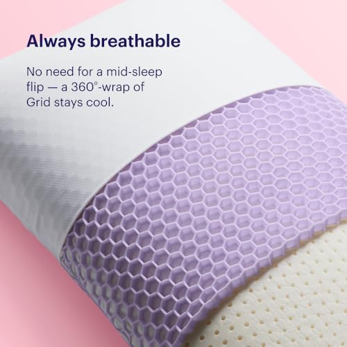 Purple Harmony Pillow - Cooling Gel & Latex, Medium Loft, Standard