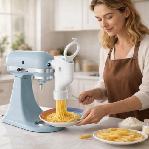 Pasta Maker Attachment with 7 Interchangeable Plates for Stand Mixers