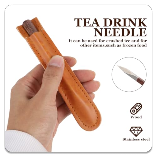 Luxshiny Square Rosewood Tea Needle Tool for Pu Erh Cake Breaking