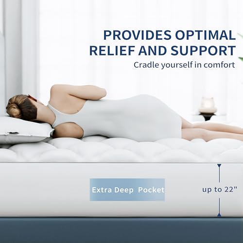 Sunflower Queen Mattress Pad - Soft Quilted Cotton, Extra Deep Pocket