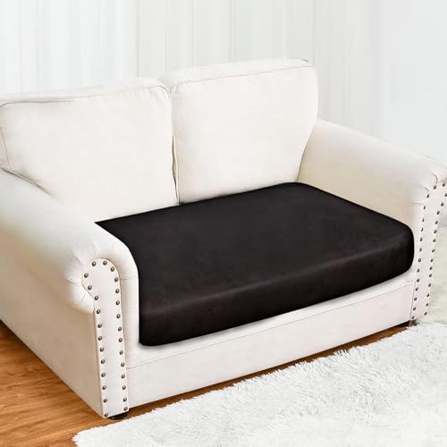 Stretch Spandex Sofa Cushion Covers - Machine Washable, Chocolate