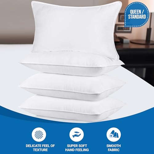 Utopia Bedding Queen Bed Pillows Set of 4 - Soft Cooling Hotel Pillows