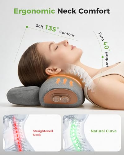 3-in-1 Neck Massager Pillow with Heat - Cordless Deep Tissue Relief