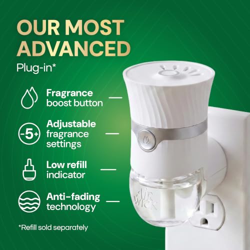 Air Wick Plug-In Scented Oil Diffuser Pack of 2 - Advanced Fragrance Tech, 1 Fl Oz