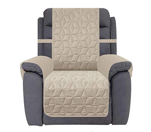 Waterproof Nonslip Recliner Cover for Pets and Kids - Beige (23")