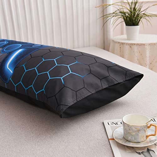 Gaming Body Pillow Cover 20x54 Inch, Microfiber Gamer Case with Envelope