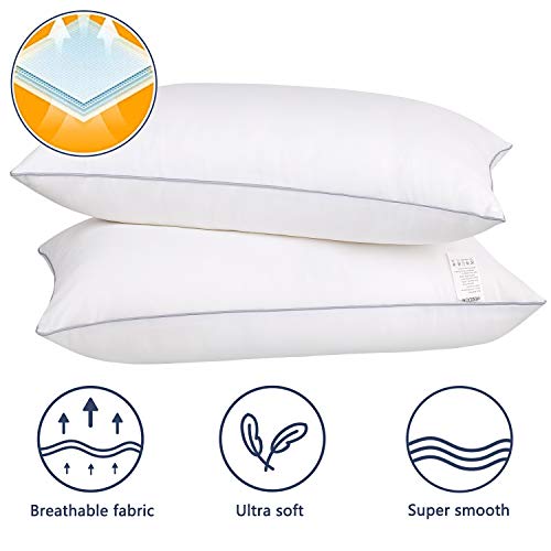 Cooling Bed Pillows Set of 2 - Soft Microfiber for All Sleepers