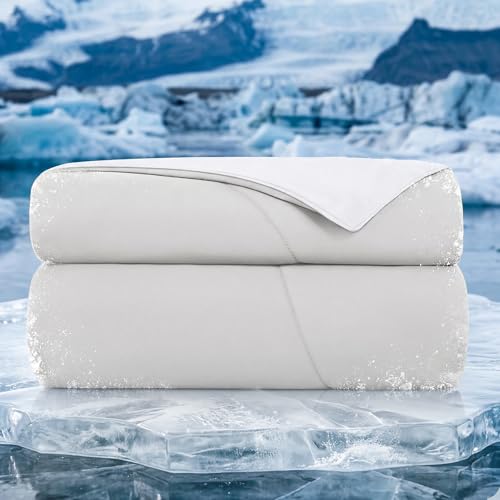 Topcee King Size Cooling Comforter for Hot Sleepers - Lightweight Ice Blanket