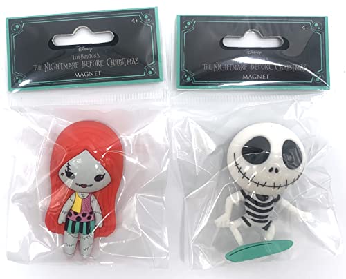 Nightmare Before Christmas Summer Jack Skellington & Sally 3D Foam Magnetic Set