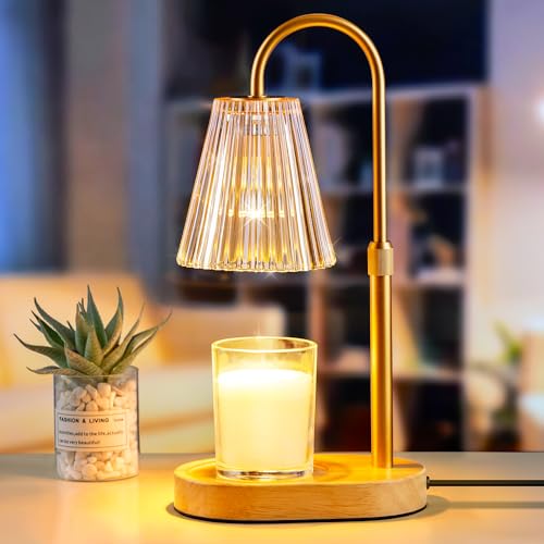 Electric Candle Warmer Lamp with Timer - Adjustable Height & Dimmable Light