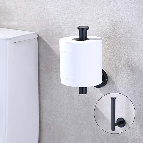 Matte Black Toilet Paper Holder, SUS304 Stainless Steel Wall Mount Dispenser