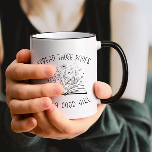 Maustic Two Tone Book Lover Coffee Mug 11oz - Good Girl Reader Gift