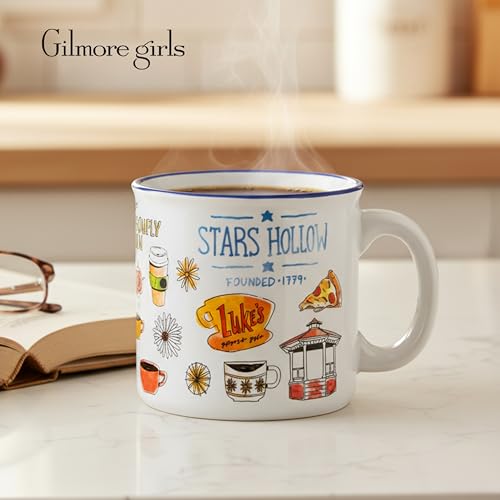 Silver Buffalo Gilmore Girls Luke's 20oz Ceramic Camper Mug - Stars Hollow