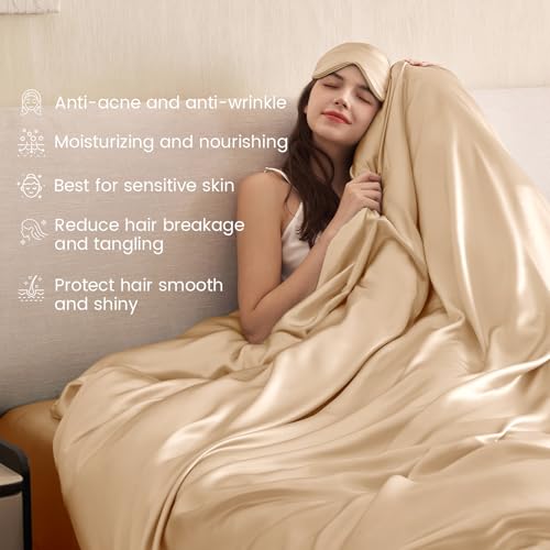 King Silk Duvet Cover - 100% Mulberry Silk, Breathable & Luxury