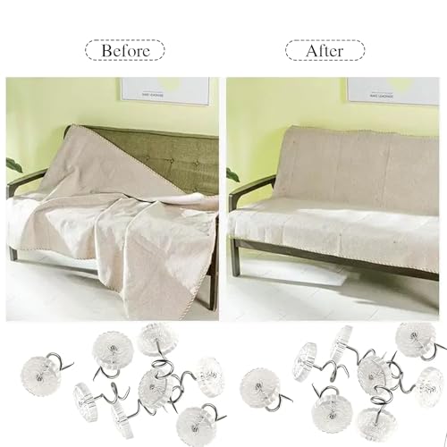 60PCS Bed Sheet Fasteners - Stainless Steel Screw Pins for Secure Fit
