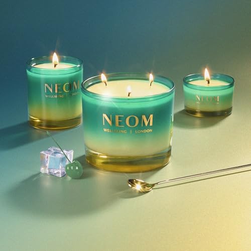 Neom Perfect Peace 1 Wick Candle with Myrrh, Fir & Lime Peel - Natural Essential Oils, Hand Finished, 185g