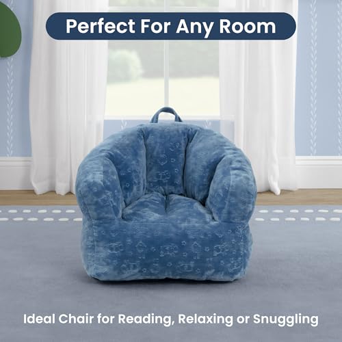 Plush Barrel Toddler Chair - Soft Foam Kids Seat for Reading and Playroom