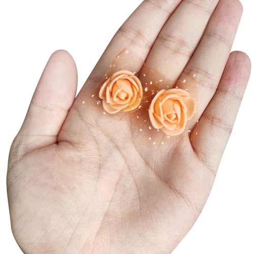 Bright Blue Artificial Rose Flower Heads Pack of 144 - 0.8 to 1 Inch Faux Flowers for DIY Wedding & Party Decor