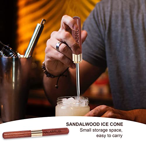 Personalized Rosewood Ice Pick with Safety Wooden Handle - Custom Name Tool for Breaking Ice