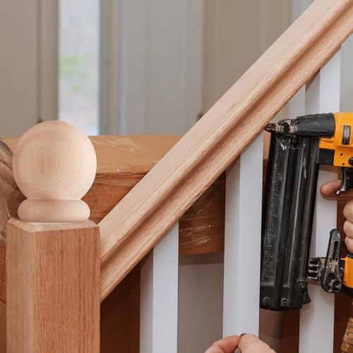 2.5-Inch Round Wooden Ball Finials with Pre-Installed Screws, 2 Pack